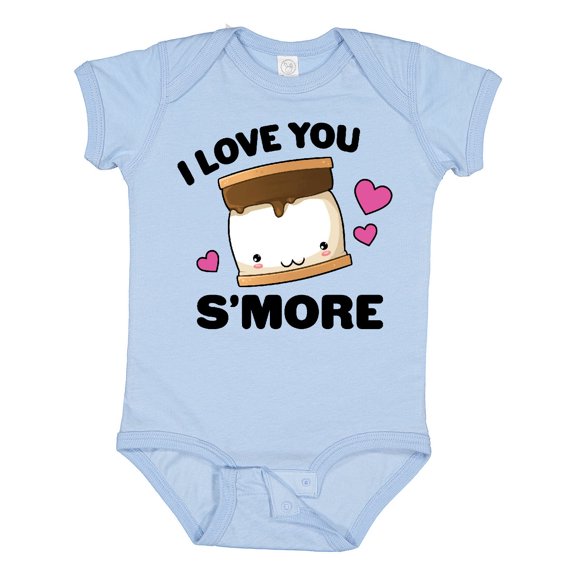Inktastic Valentines Day I Love You S'more with Pink Hearts Boys or Girls Baby Bodysuit