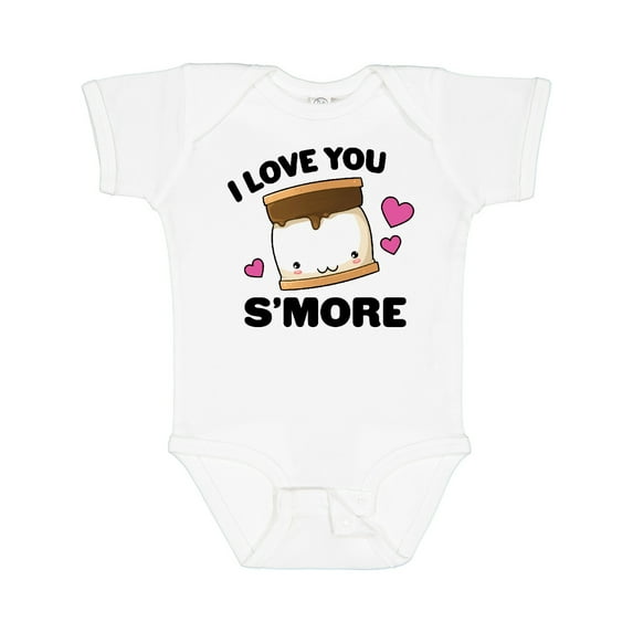 Inktastic Valentines Day I Love You S'more with Pink Hearts Boys or Girls Baby Bodysuit