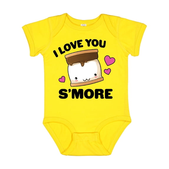 Inktastic Valentines Day I Love You S'more with Pink Hearts Boys or Girls Baby Bodysuit