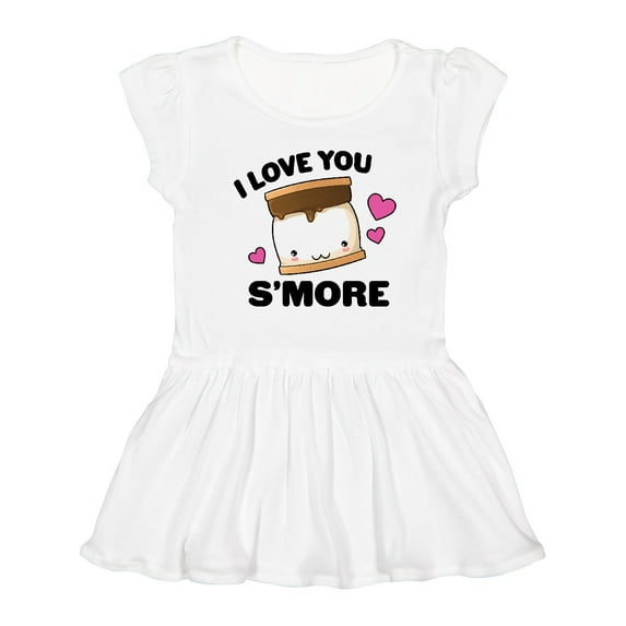 Inktastic Valentines Day I Love You S'more with Pink Hearts Girls Toddler Dress