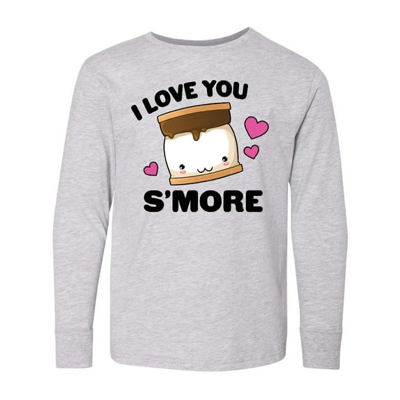 Inktastic Valentines Day I Love You S'more with Pink Hearts Long Sleeve Youth T-Shirt