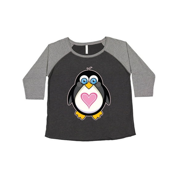 Inktastic Valentines Day Penguin Love Heart Gift Women's Plus Size T-Shirt
