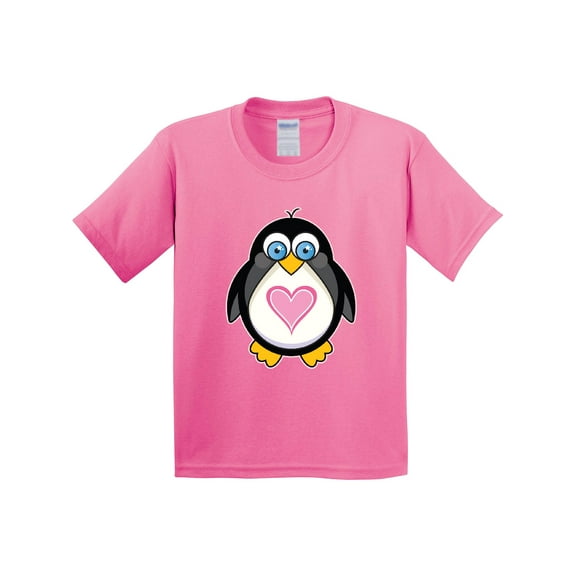 Inktastic Valentines Day Penguin Love Heart Youth T-Shirt