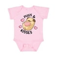 thumbnail image 1 of Inktastic Valentines Day Pugs & Kisses with Hearts Boys or Girls Baby Bodysuit, 1 of 5