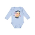 thumbnail image 1 of Inktastic Valentines Day Pugs & Kisses with Hearts Boys or Girls Long Sleeve Baby Bodysuit, 1 of 5