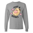 thumbnail image 1 of Inktastic Valentines Day Pugs & Kisses with Hearts Long Sleeve T-Shirt, 1 of 5