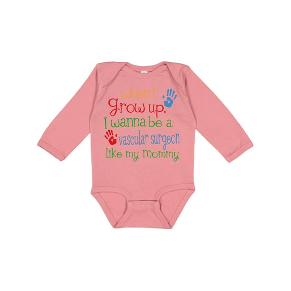 Inktastic Vascular Surgeon like Mommy Boys or Girls Long Sleeve Baby Bodysuit
