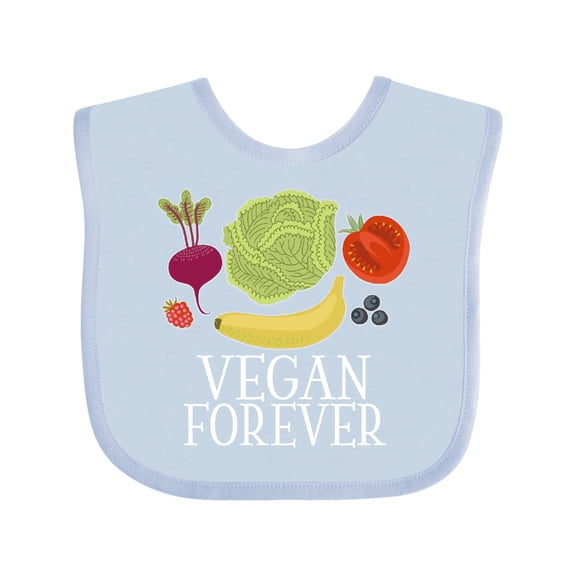 Inktastic Vegan Forever Healthy Eating Boys or Girls Baby Bib