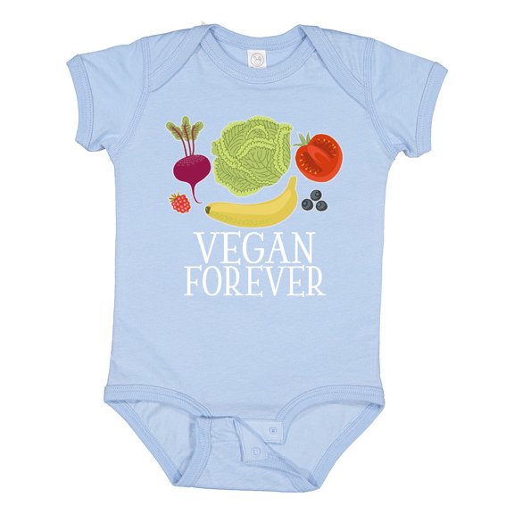 Inktastic Vegan Forever Healthy Eating Boys or Girls Baby Bodysuit