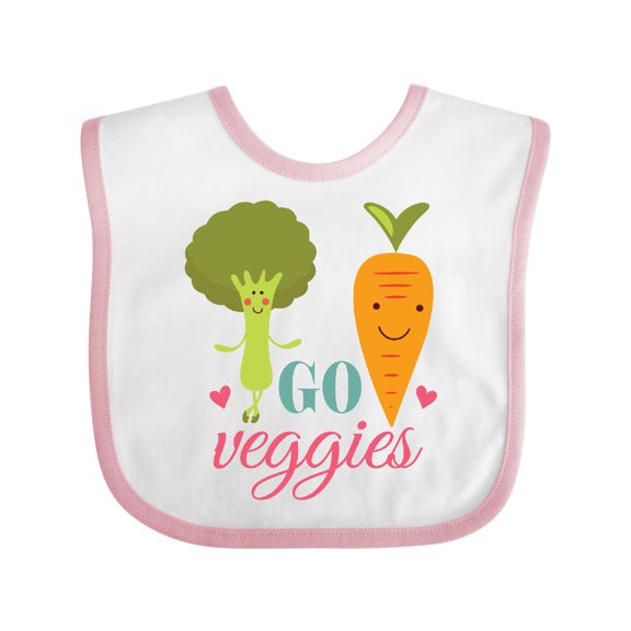 Inktastic Vegan Go Veggies Vegetarian Boys or Girls Baby Bib