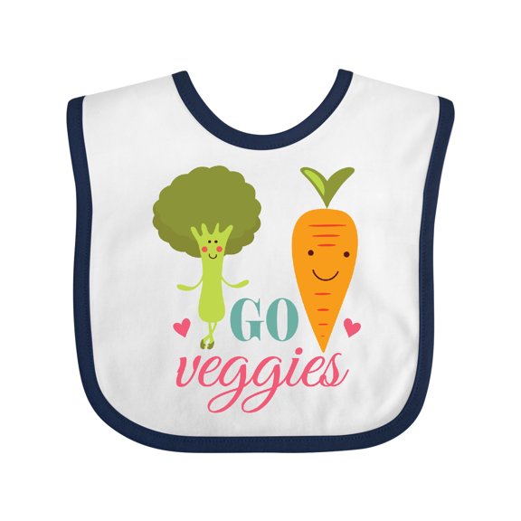 Inktastic Vegan Go Veggies Vegetarian Boys or Girls Baby Bib
