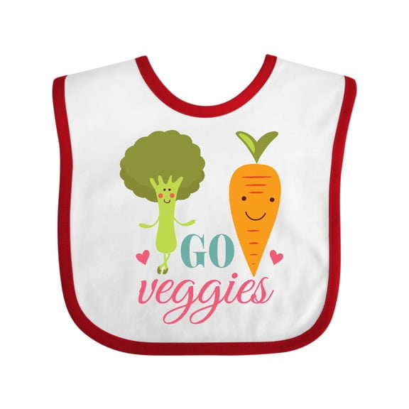 Inktastic Vegan Go Veggies Vegetarian Boys or Girls Baby Bib