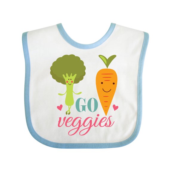 Inktastic Vegan Go Veggies Vegetarian Boys or Girls Baby Bib