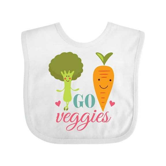Inktastic Vegan Go Veggies Vegetarian Boys or Girls Baby Bib