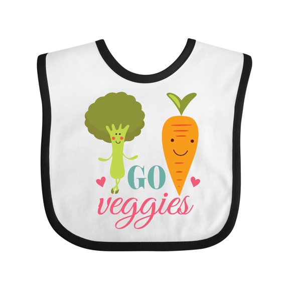 Inktastic Vegan Go Veggies Vegetarian Boys or Girls Baby Bib