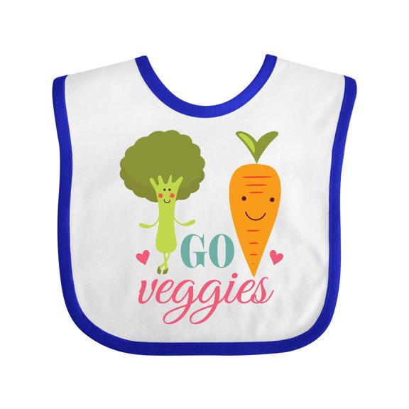 Inktastic Vegan Go Veggies Vegetarian Boys or Girls Baby Bib