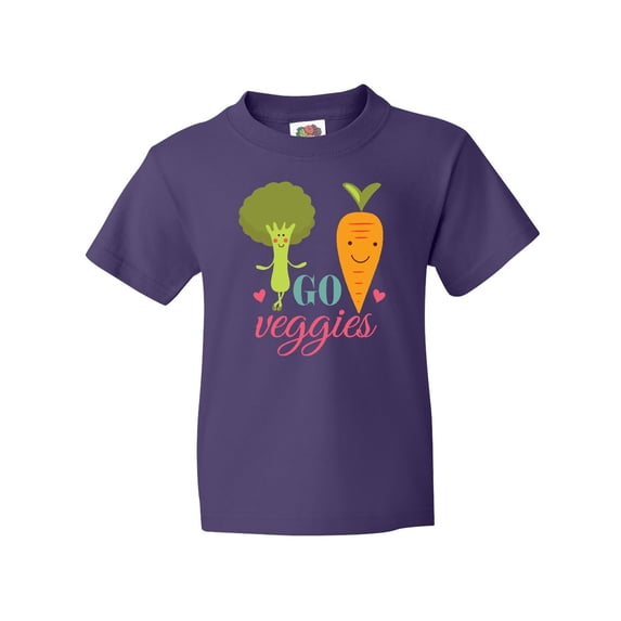 Inktastic Vegan Go Veggies Vegetarian Youth T-Shirt