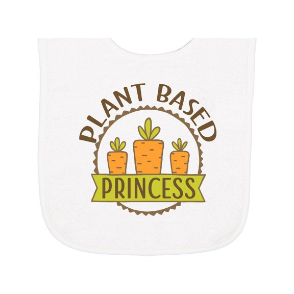 Inktastic Vegan Veggie Plant Based Princess Baby Terry Cloth Bib