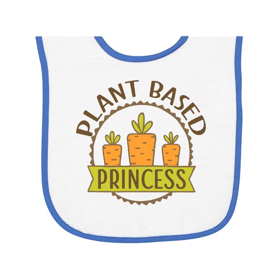 Inktastic Vegan Veggie Plant Based Princess Baby Terry Cloth Bib