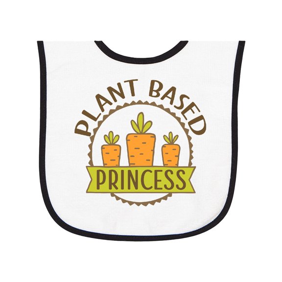 Inktastic Vegan Veggie Plant Based Princess Baby Terry Cloth Bib