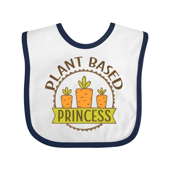 Inktastic Vegan Veggie Plant Based Princess Girls Baby Bib