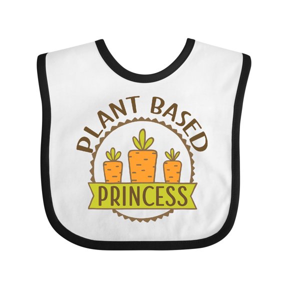 Inktastic Vegan Veggie Plant Based Princess Girls Baby Bib