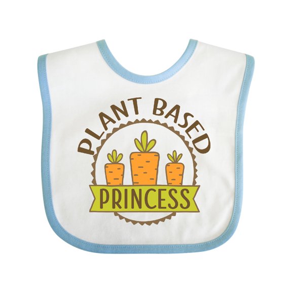 Inktastic Vegan Veggie Plant Based Princess Girls Baby Bib
