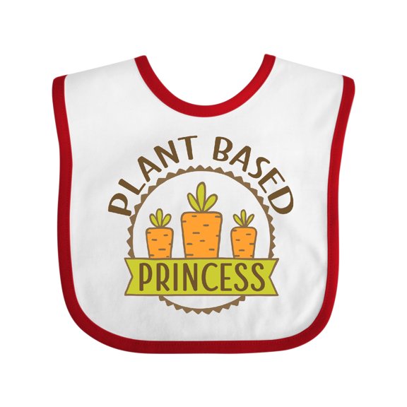 Inktastic Vegan Veggie Plant Based Princess Girls Baby Bib
