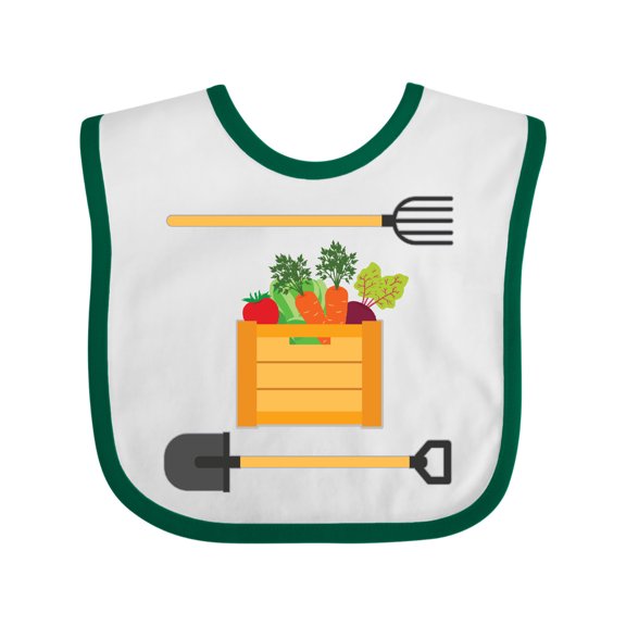 Inktastic Vegetable Gardener Organic Farming Boys or Girls Baby Bib