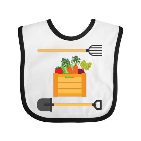 Inktastic Vegetable Gardener Organic Farming Boys or Girls Baby Bib