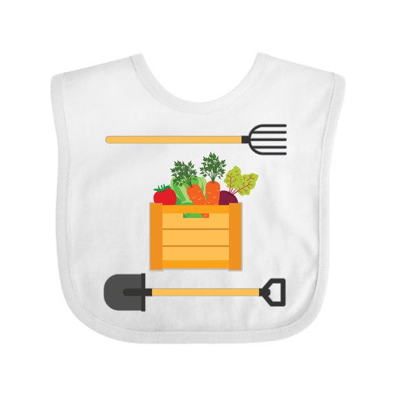 Inktastic Vegetable Gardener Organic Farming Boys or Girls Baby Bib