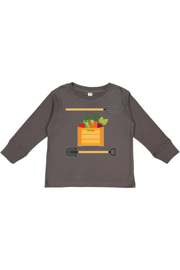 Vegetable Gardener Organic Farming Boys or Girls Long Sleeve Toddler T-Shirt