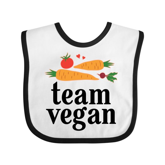Inktastic Vegetarian Team Vegan Boys or Girls Baby Bib