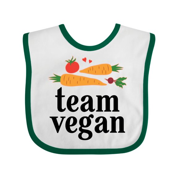 Inktastic Vegetarian Team Vegan Boys or Girls Baby Bib