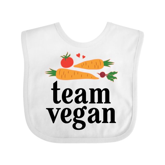 Inktastic Vegetarian Team Vegan Boys or Girls Baby Bib