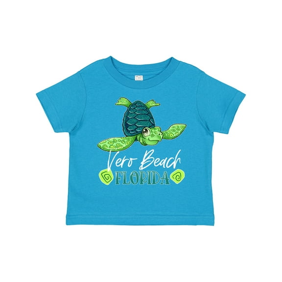 Inktastic Vero Beach, Florida Happy Sea Turtle Boys or Girls Toddler T-Shirt