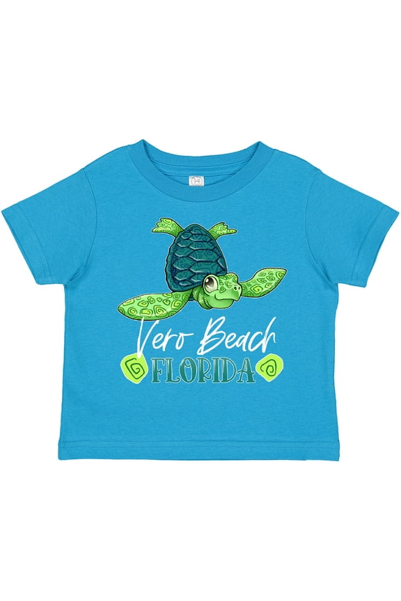 Vero Beach, Florida Happy Sea Turtle Boys or Girls Toddler T-Shirt