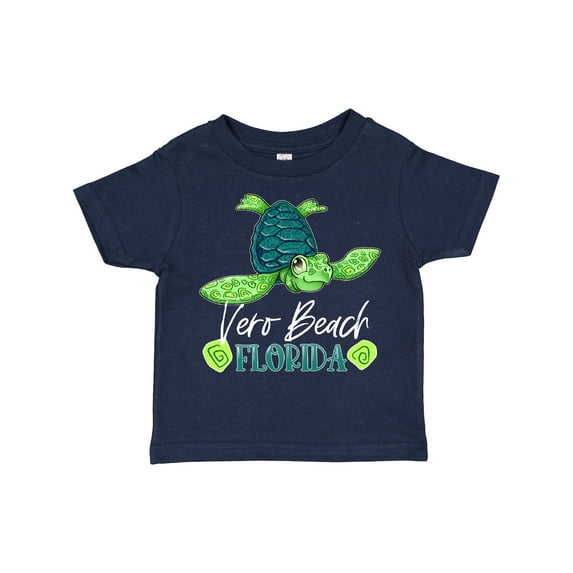 Inktastic Vero Beach, Florida Happy Sea Turtle Boys or Girls Toddler T-Shirt