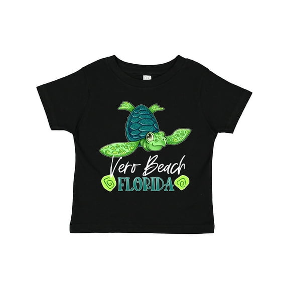 Inktastic Vero Beach, Florida Happy Sea Turtle Boys or Girls Toddler T-Shirt
