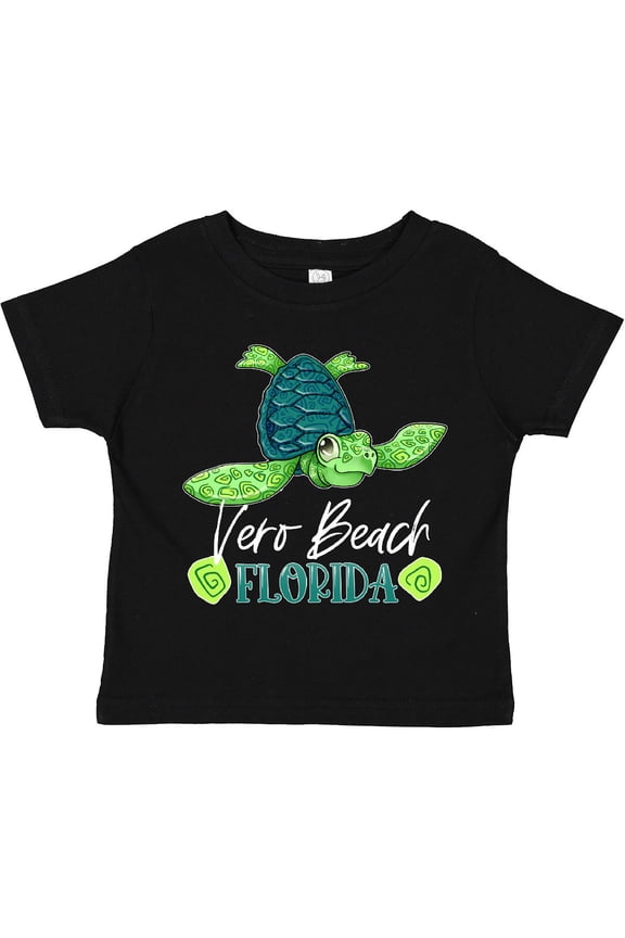 Vero Beach, Florida Happy Sea Turtle Boys or Girls Toddler T-Shirt