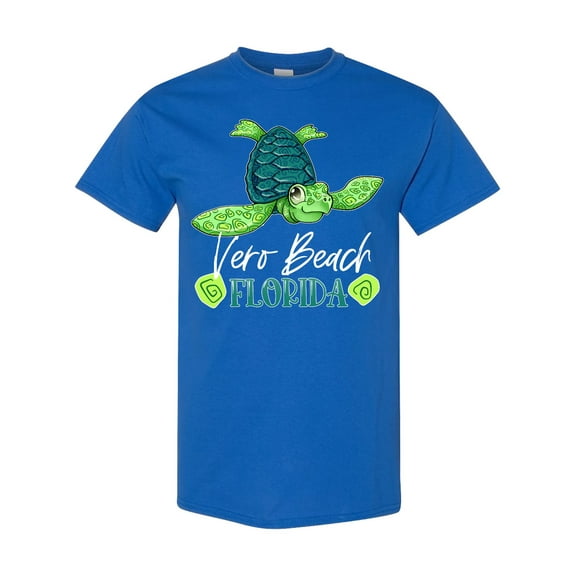 Inktastic Vero Beach, Florida Happy Sea Turtle T-Shirt