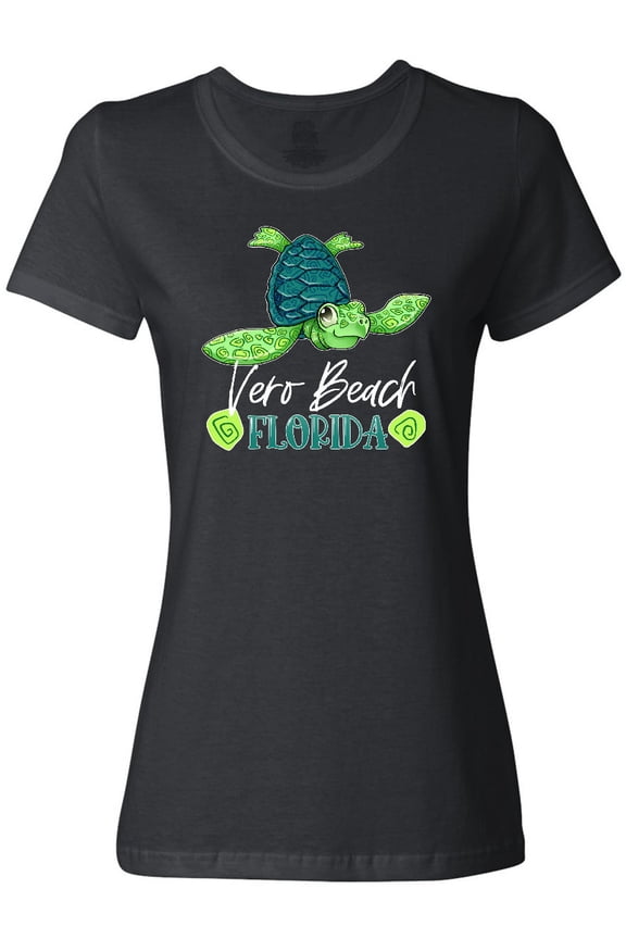 Vero Beach, Florida Happy Sea Turtle Women's T-Shirt