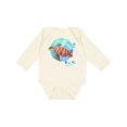 thumbnail image 1 of Inktastic Vero Beach, Florida Swimming Sea Turtle with Bubbles Boys or Girls Long Sleeve Baby Bodysuit, 1 of 5