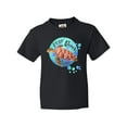 thumbnail image 1 of Inktastic Vero Beach, Florida Swimming Sea Turtle with Bubbles Youth T-Shirt, 1 of 5