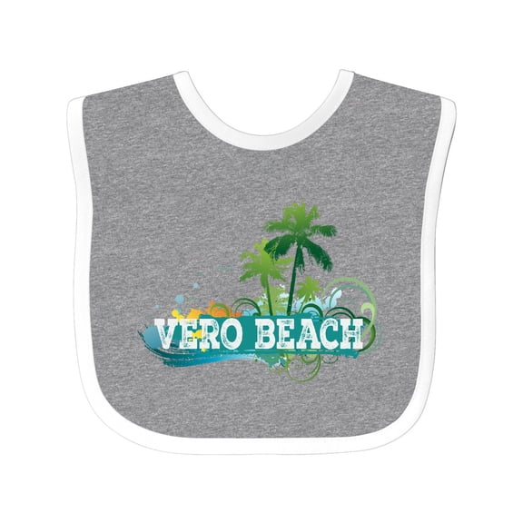 Inktastic Vero Beach Florida Vacation Boys or Girls Baby Bib
