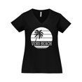 thumbnail image 1 of Inktastic Vero Beach Florida Vacation Women's Plus Size V-Neck T-Shirt, 1 of 5