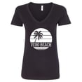 thumbnail image 1 of Inktastic Vero Beach Florida Vacation Women's V-Neck T-Shirt, 1 of 5