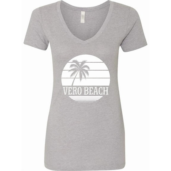 Inktastic Vero Beach Florida Vacation Women's V-Neck T-Shirt