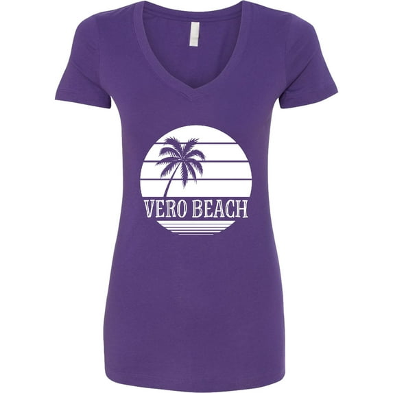 Inktastic Vero Beach Florida Vacation Women's V-Neck T-Shirt