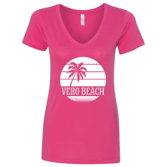 Inktastic Vero Beach Florida Vacation Women's V-Neck T-Shirt